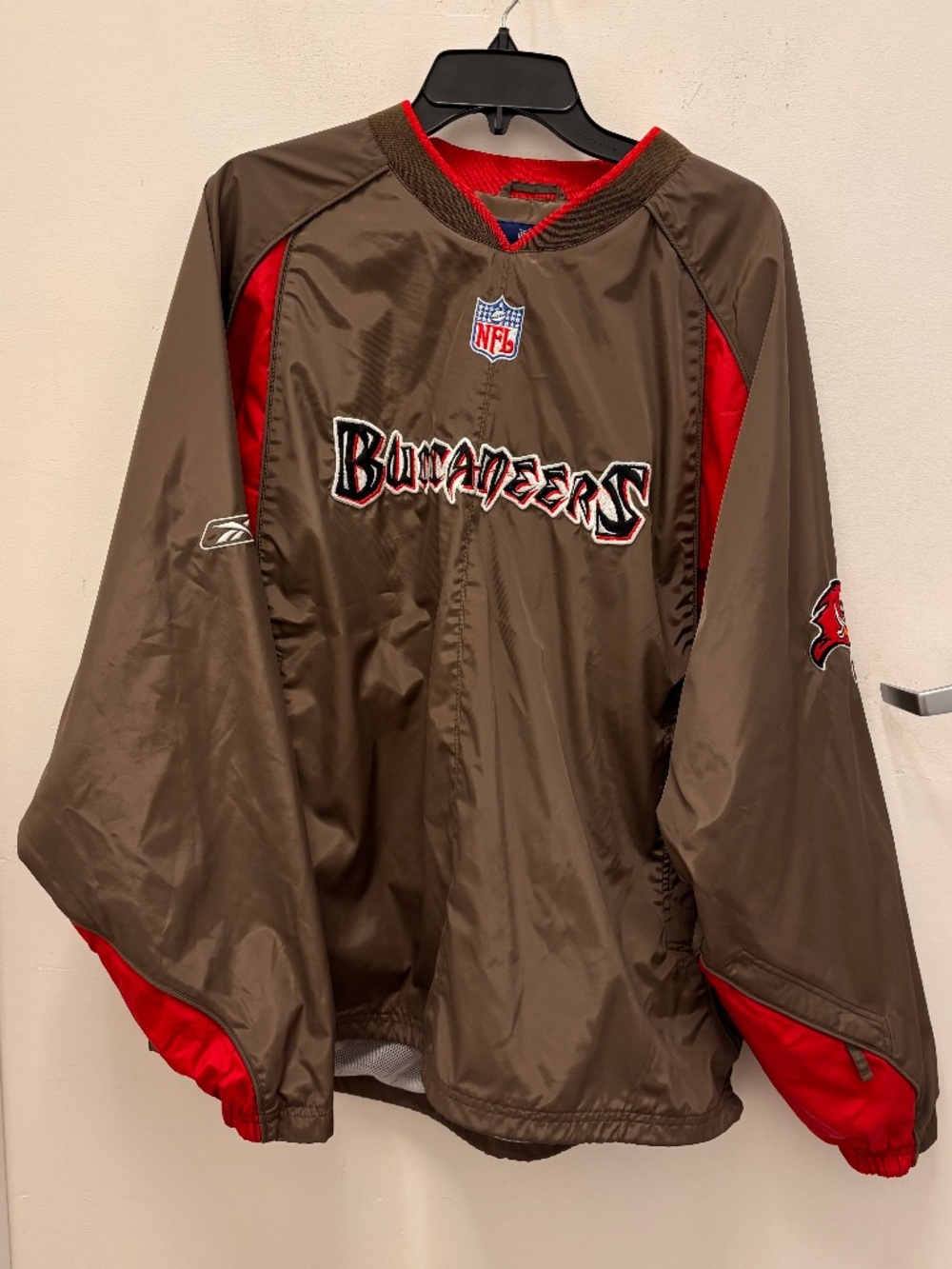 Reebok NFL On Field Tampa Bay Buccaneers Pullover Windbreaker Jacket Men’s L Y2K